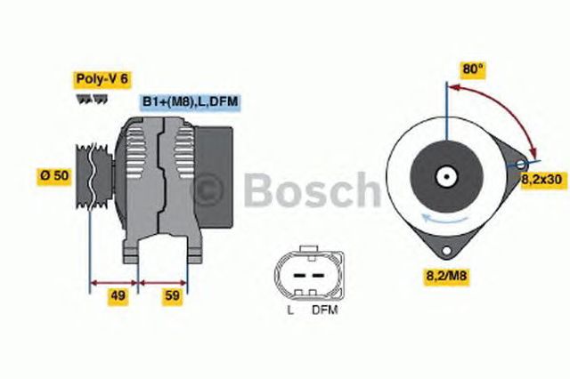 Генератор автомобільний 0986042620 BOSCH