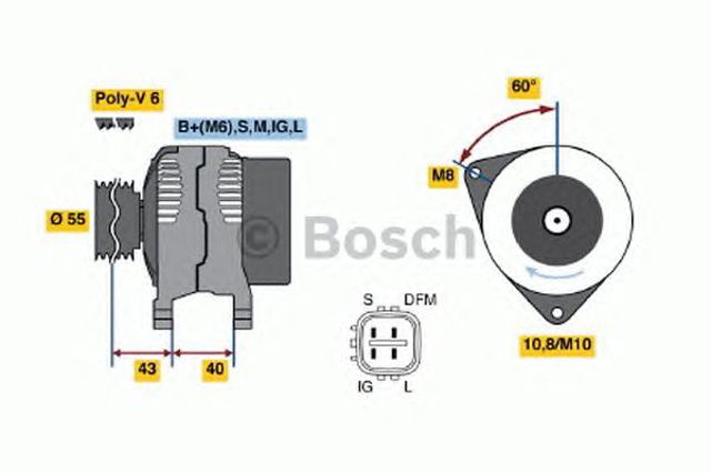 Авто генератор 0986042660 BOSCH