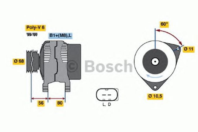 Генератор автомобільний 0986042820 BOSCH