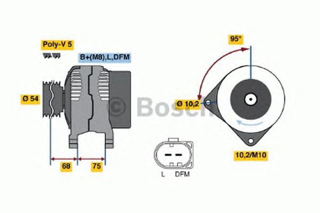 Авто генератор 0986045251 BOSCH