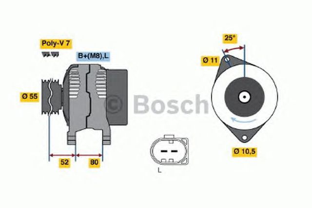 Авто генератор 0986046210 BOSCH