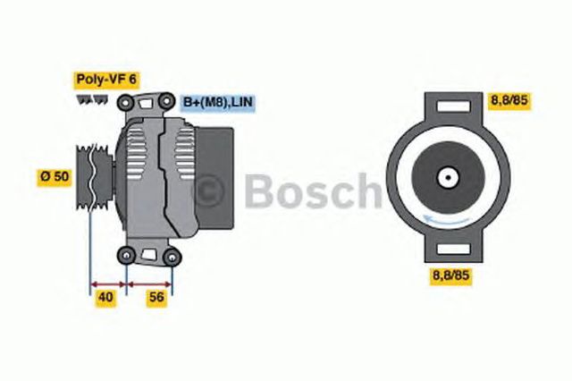Генератор автомобільний 0986047840 BOSCH