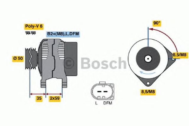 Генератор 0986048891 BOSCH