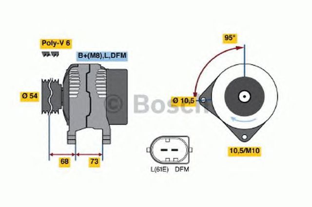 Генератор 0986048921 BOSCH