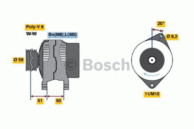 Генератор 0986049061 BOSCH
