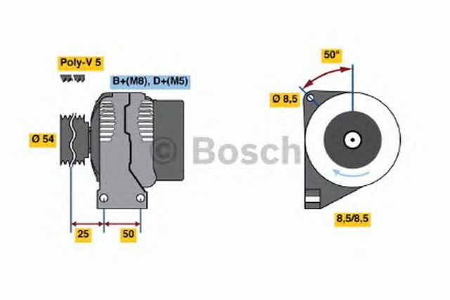 Генератор автомобільний 0986049081 BOSCH