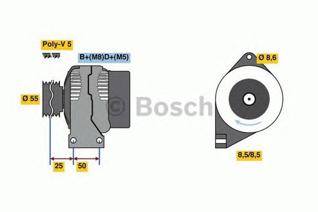 Авто генератор 0986049540 BOSCH