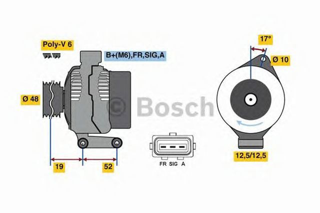 Авто генератор 0986080440 BOSCH