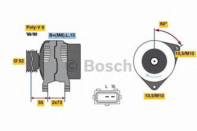 Авто генератор 0986080920 BOSCH