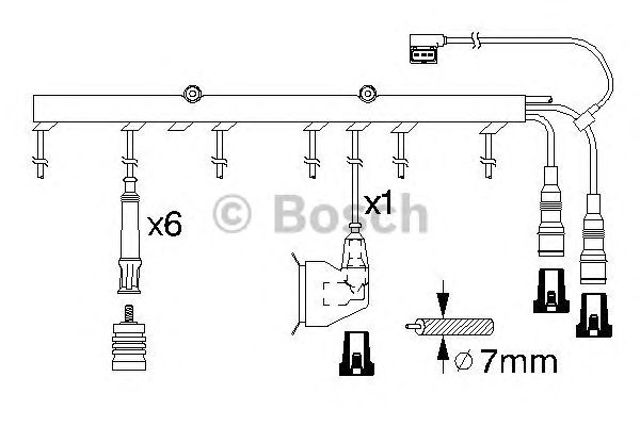 Проводи високовольтні 0986356323 BOSCH