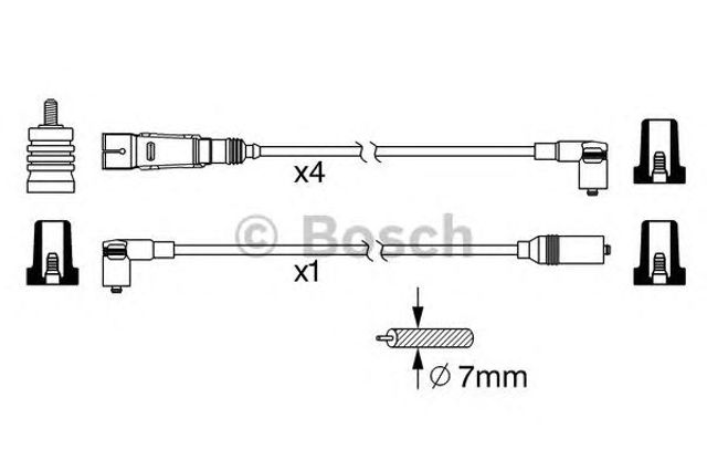 Дріт високовольтний 0986356342 BOSCH