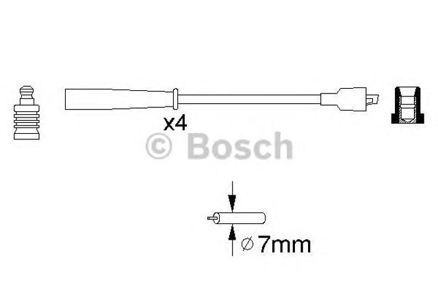 Дріт високовольтні, комплект 0986356716 BOSCH