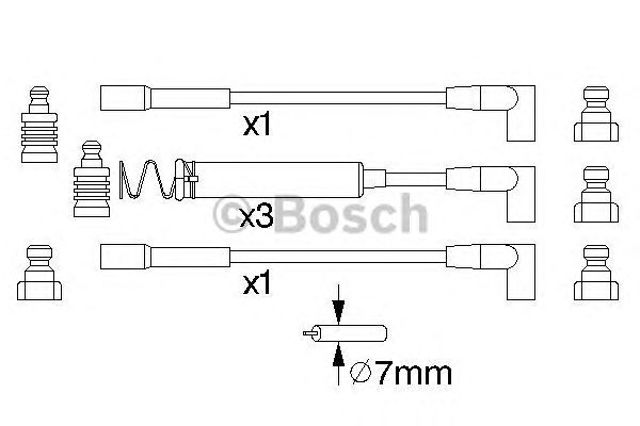 Провід високовольтні, комплект 0986356723 BOSCH