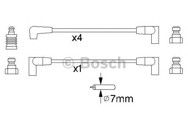 Дріт високовольтний 0986356852 BOSCH
