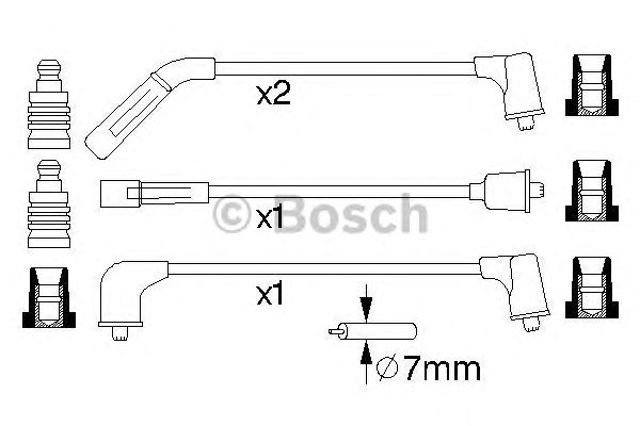 Дріт високовольтні, комплект 0986356988 BOSCH