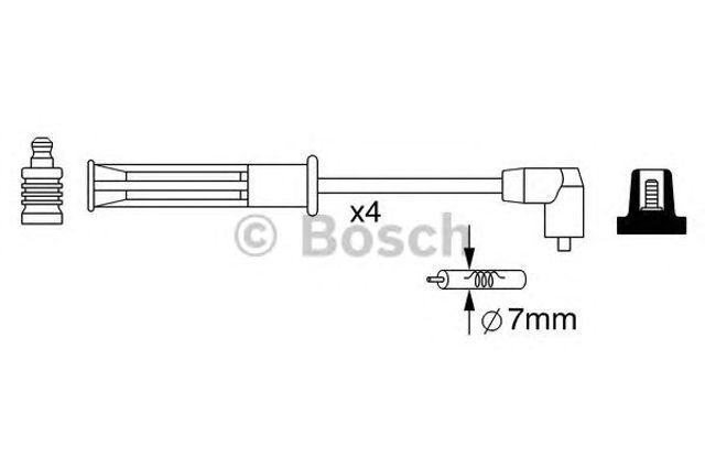 Дріт високовольтний 0986357253 BOSCH