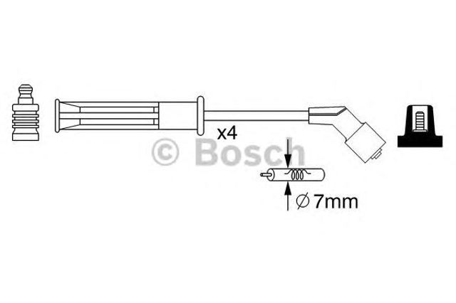 Дріт високовольтний 0986357255 BOSCH