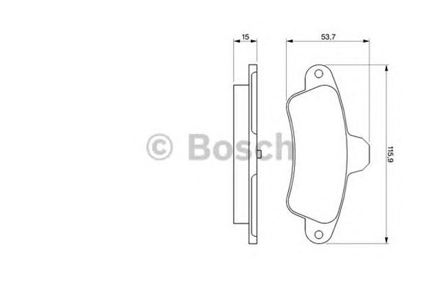 Задні дискові колодки 0986424277 BOSCH