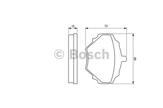 Комплект задніх колодок 0986424563 BOSCH