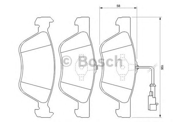 Гальмівні колодки 0986424578 BOSCH