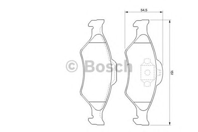 Гальмівні колодки 0986424645 BOSCH
