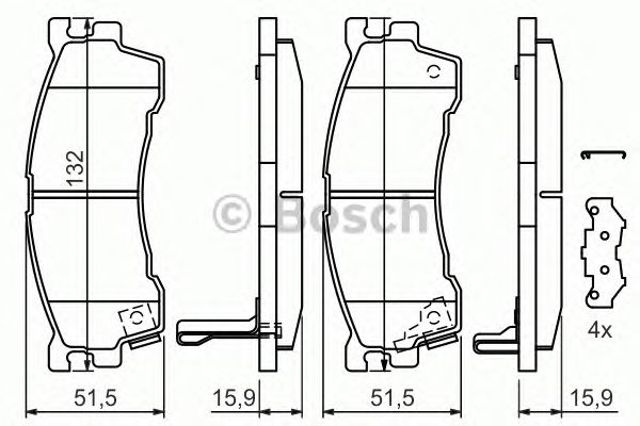 Гальмівні колодки 0986424694 BOSCH