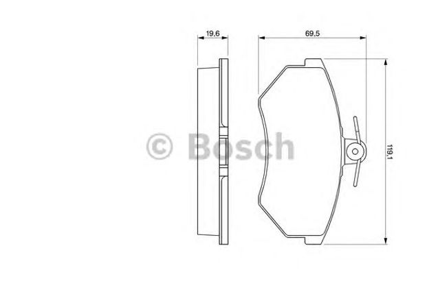 Гальмівні колодки 0986460944 BOSCH