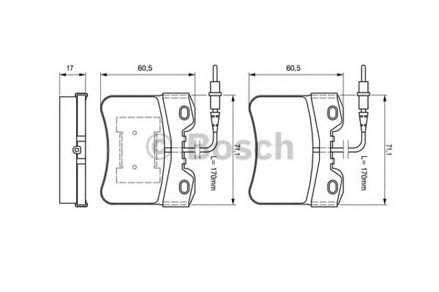 Гальмівні колодки 0986461130 BOSCH