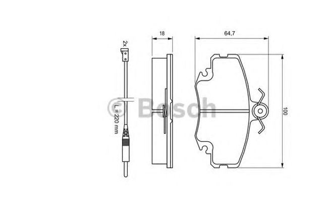 Колодки гальмівні передні, дискові 0986467720 BOSCH