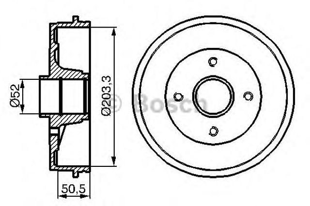 Барабан гальмівний задній 0986477120 BOSCH