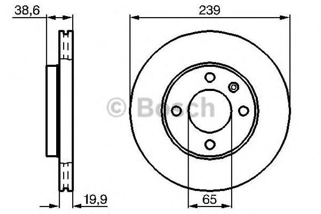 Гальмо дискове переднє 0986478017 BOSCH