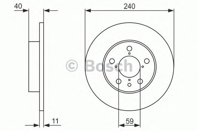 Диск заднього гальма 0986478444 BOSCH