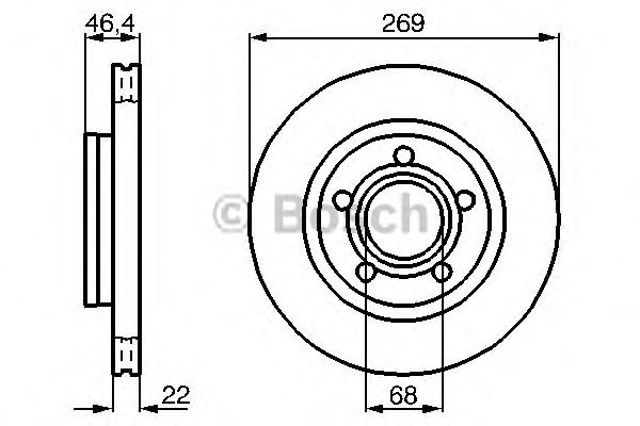 Задні дискові гальма 0986478574 BOSCH
