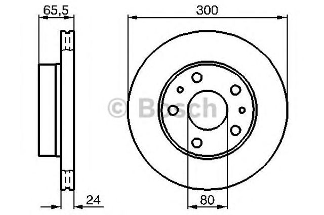 Диск переднього гальма 0986478842 BOSCH