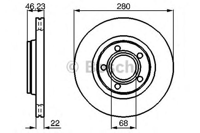 Диск заднього гальма 0986478869 BOSCH