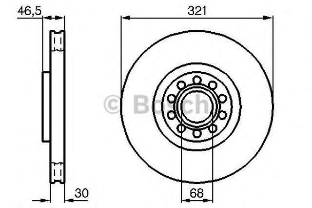 Гальмо дискове переднє 0986478985 BOSCH