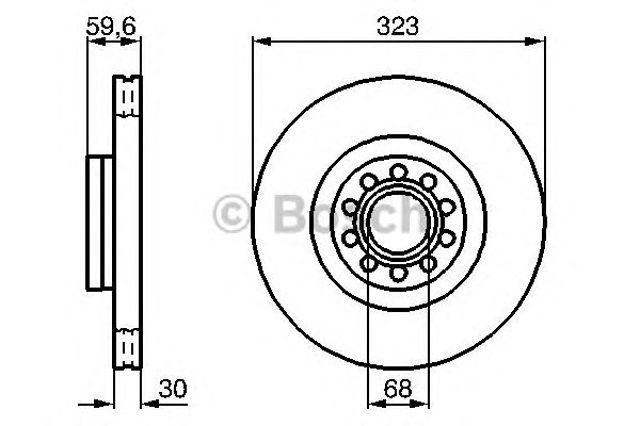 Диск переднього гальма 0986479060 BOSCH
