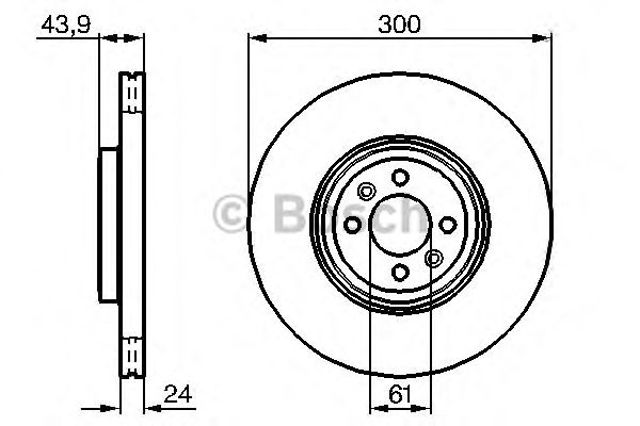 Диск переднього гальма 0986479209 BOSCH