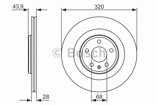 Диск переднього гальма 0986479552 BOSCH