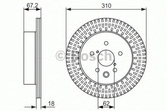 Задні дискові гальма 0986479615 BOSCH