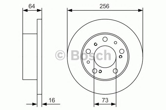 Диск переднього гальма 0986479A89 BOSCH
