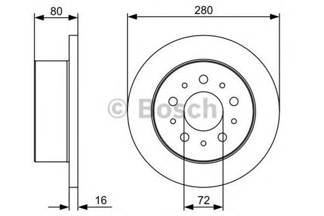 Диск заднього гальма 0986479C10 BOSCH