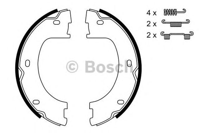 Гальмівні колодки ручника 0986487751 BOSCH