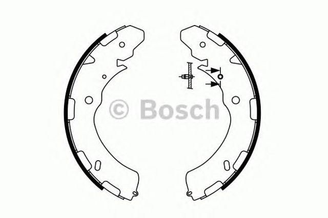 Колодки гальмівні задні, барабанні 0986487758 BOSCH