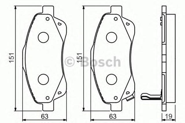 Колодки гальмівні дискові комплект 0986494054 BOSCH