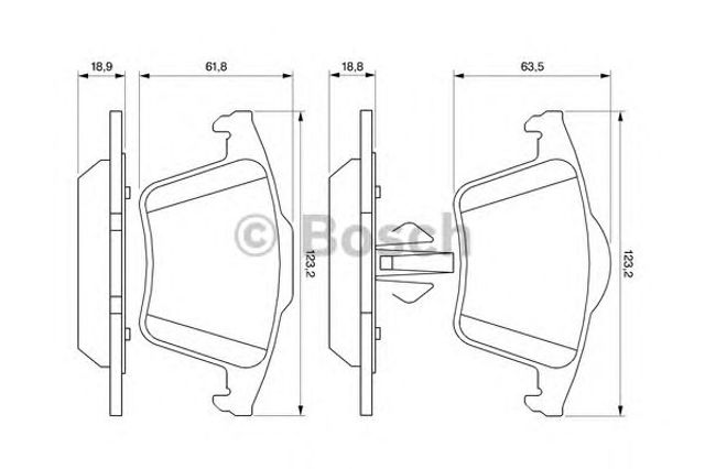 Задні колодки 0986494102 BOSCH