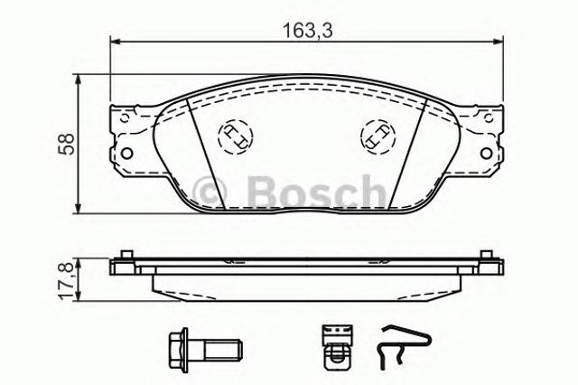 Тормозні колодки 0986494141 BOSCH