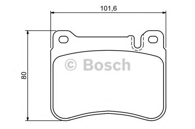 Передні гальмівні колодки 0986494166 BOSCH