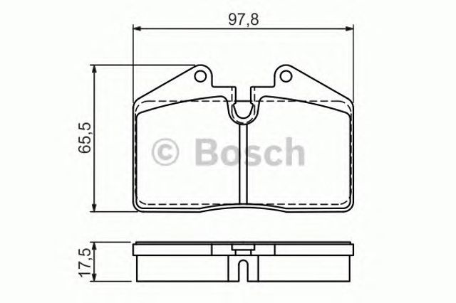 Комплект задніх колодок 0986494267 BOSCH
