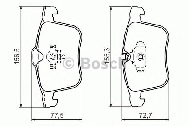 Колодки гальмівні передні, дискові 0986494280 BOSCH